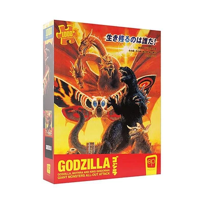 USAopoly Godzilla “Godzilla, Mothra and King Ghidorah: Giant Monsters All-Out Attack” 1000 Piece Puzzle