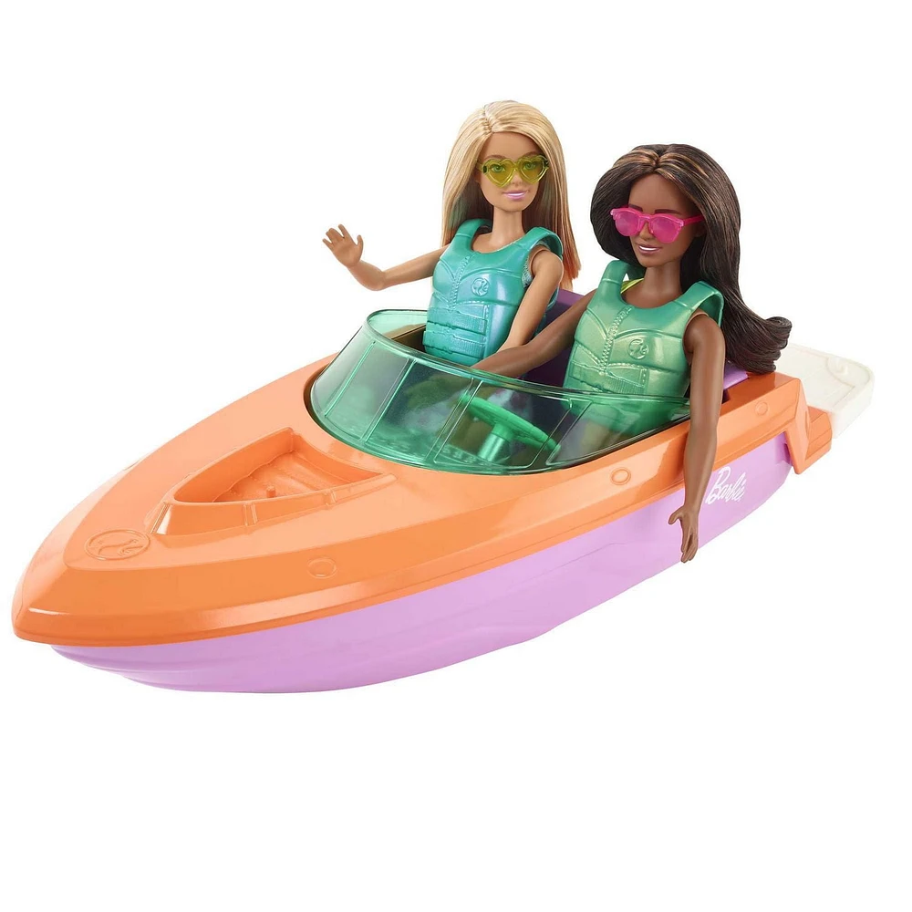 Barbie Coffret-cadeau, 2 poupées Barbie Fashionistas, maison, pisc.