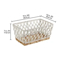 Panier décoratif HOMETRENDS Corde et jacinthe d’eau