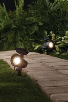 Mainstays 20 Lumen Solar Outdoor Landscape Spotlights, Black (2-Pack), MS 2PK 20L SOLAR SPOTLIGHT