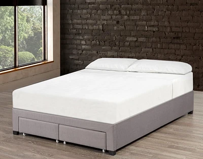 Base de lit plateforme Emil King, Gris