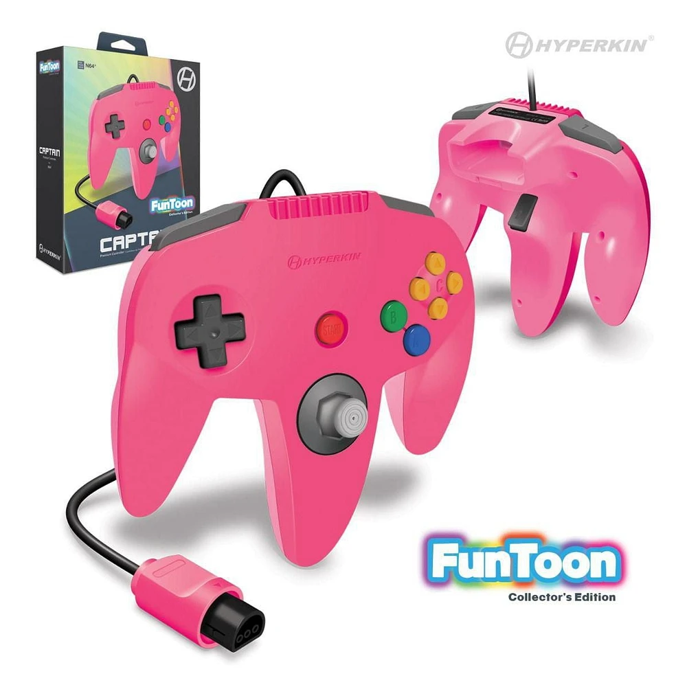 Hyperkin Captain Premium Controller Funtoon Collectors Edition Pour N64® (Princesse Rose)