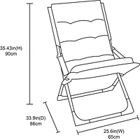 Chaise de patio pliante 2-en-1 Mainstays Coussins amovibles