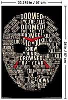 Friday The 13th - Text Mask Wall Poster, 22.375" x 34"
