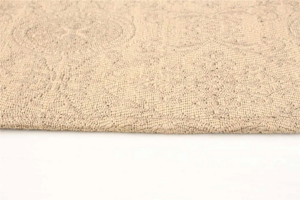 ECARPETGALLERY 5'5" x 7'6"  Transitional Collage Handmade Area Rug for Living Room, Dining Room and Bedroom in Ivory