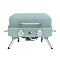 Kenmore - Gril à gaz de table rétro à 2 brûleurs - Turquoise