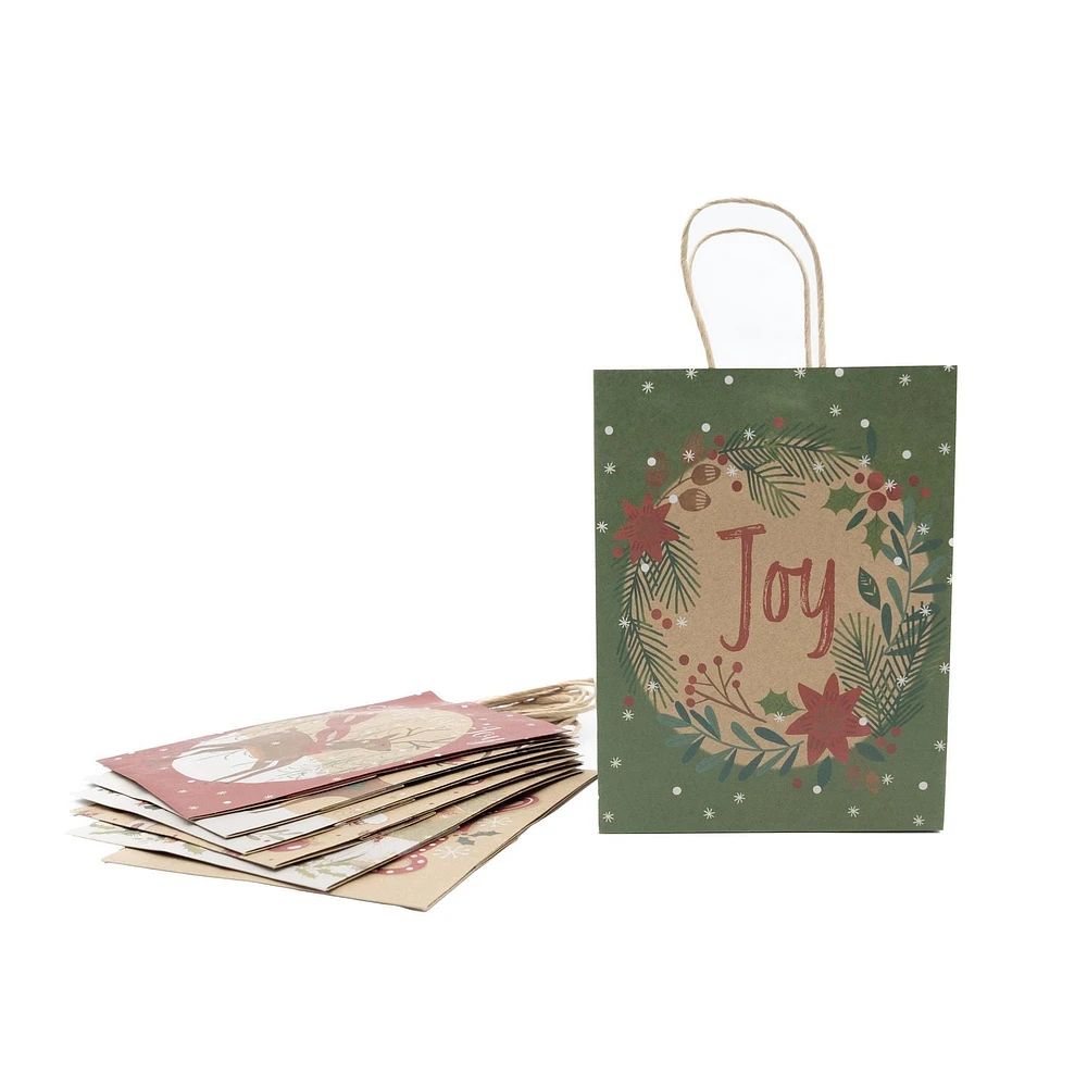 Holiday Time 7 paquets de petits sacs-cadeaux en papier Kraft
