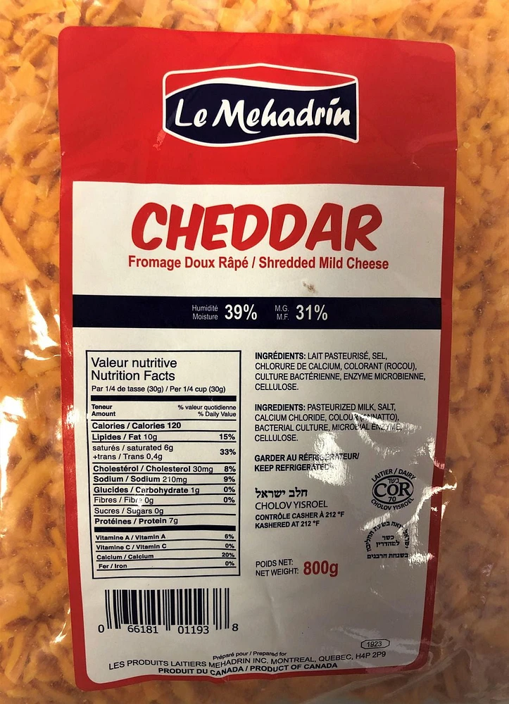 Cheddar Shredded Mild Cheese