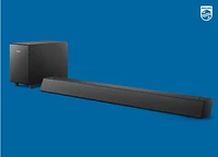 Philips 2.1 Soundbar Speaker with Wireless Subwoofer, TAB5305