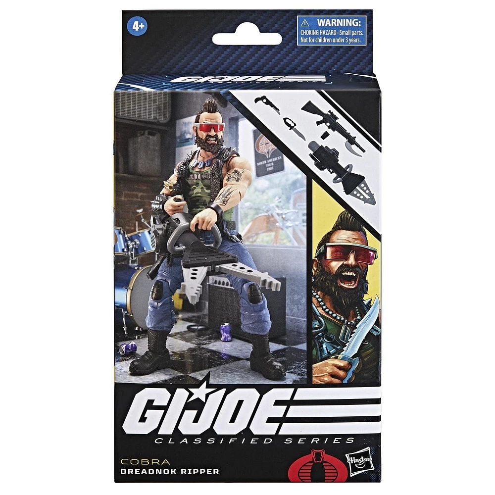 G.I. Joe Classified Series figurine de collection Dreadnok Ripper 102, de 15 cm avec 6 accessoires, pour filles et garçons