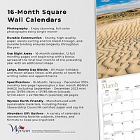 Wyman Publishing Saskatchewan 2024 30.48x60.96 CM Mur Carré Calendrier, 9781525611643