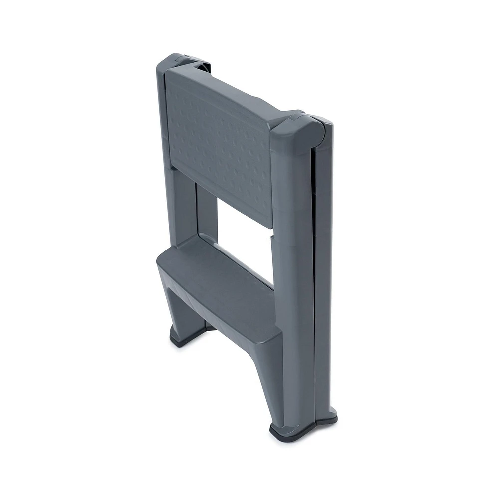 Mistral® Step Folding 2-Step Stool Grey, Capacity  300 lbs / 136 Kg
