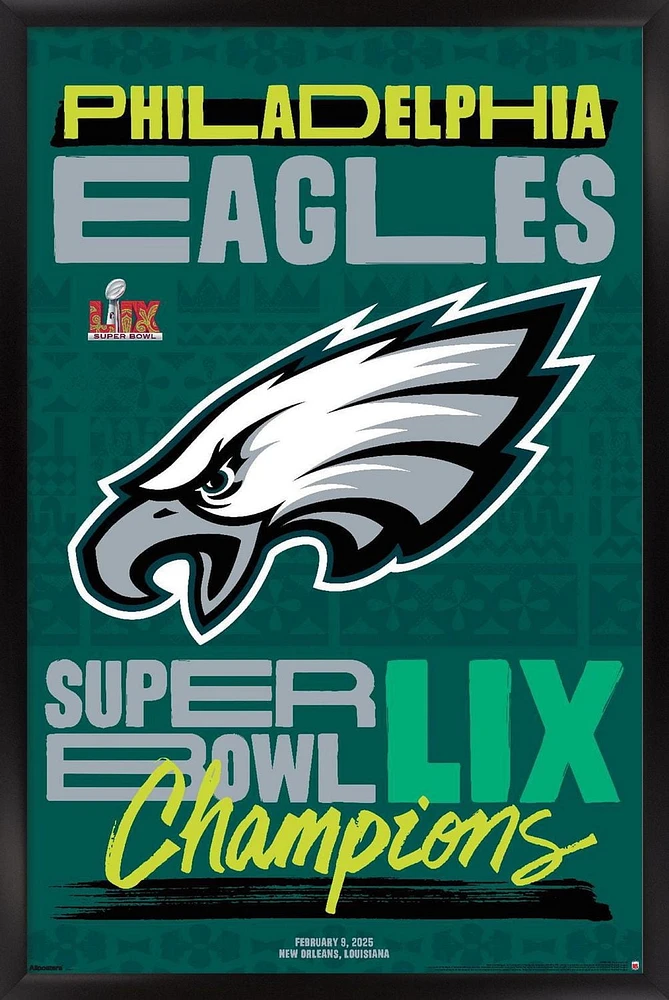 NFL Philadelphia Eagles - Super Bowl LIX Team Logo Wall Poster