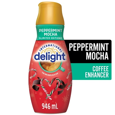 International Delight, Peppermint Mocha Coffee Creamer, Limited Edition, 946 mL, 946ml Coffee Whitener