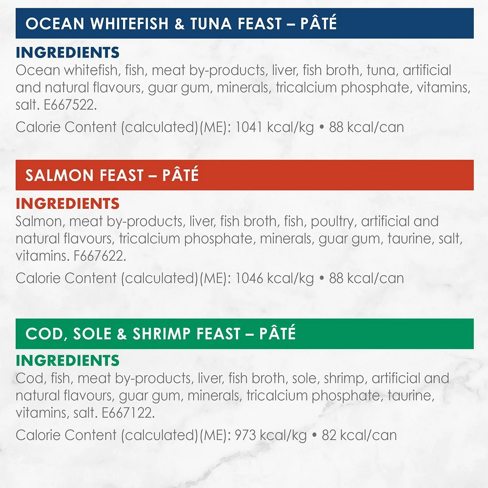 Fancy Feast Seafood Supper Pate Variety Pack, Wet Cat Food 24 X 85g, 24 X 85g