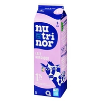 1L Milk 1% carton Nutrinor, 1L partly skimmed