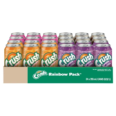 Crush Rainbow Pack 24 x 355 mL Tray, Cans, 24x355mL