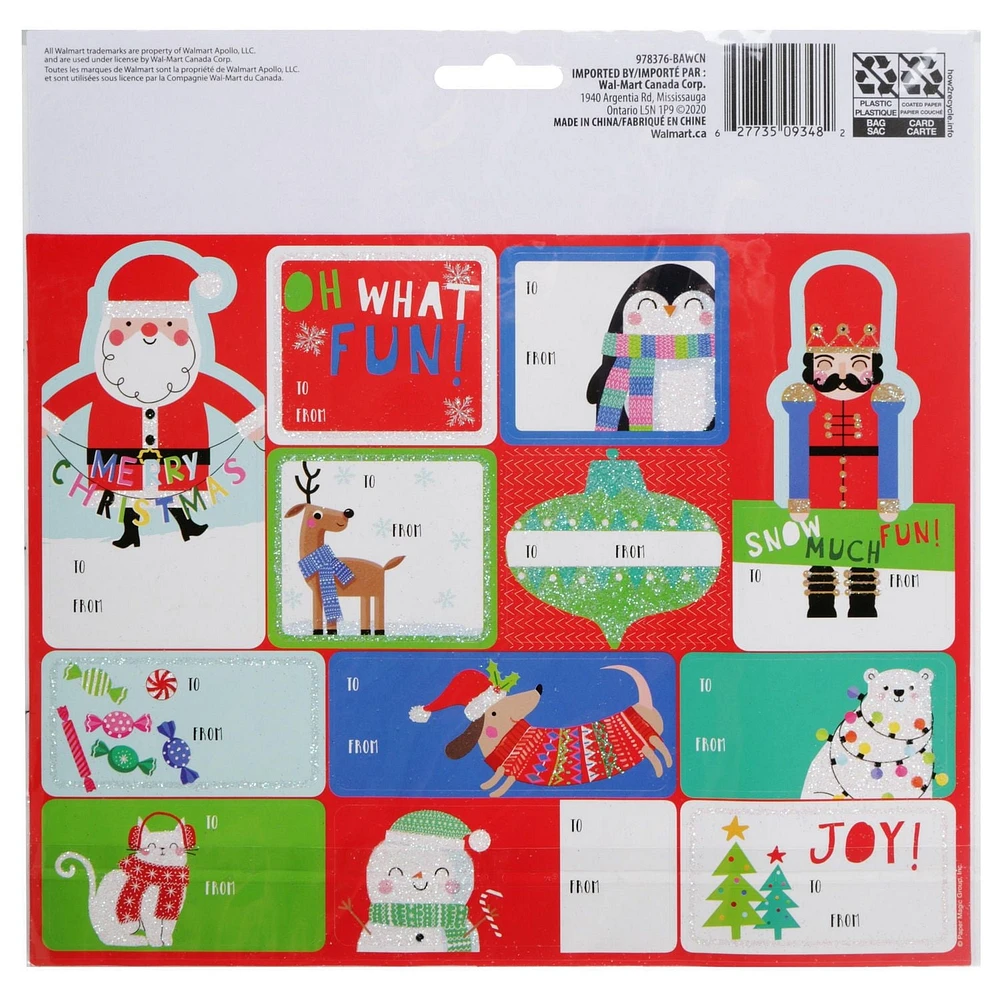 36 Étiquettes-cadeaux Peel n Stick - Fantaisistes