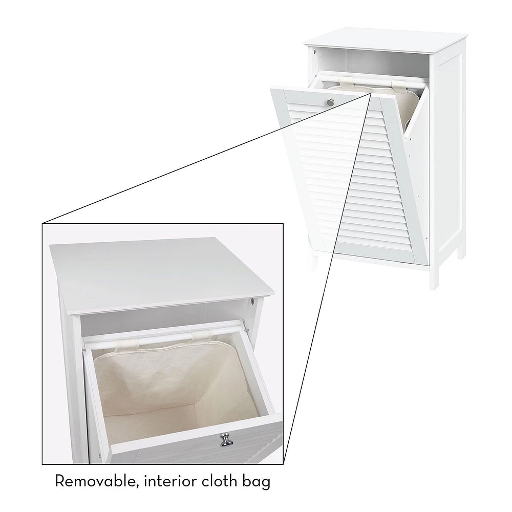 Panier à linge basculant Ellsworth - Blanc