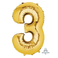 Anagram International Party Eh! Silver Large "3" Banner, Includes one piece