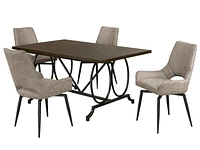 Elizette 5-Piece Dining Set, Grey<br><br><br><br><br>