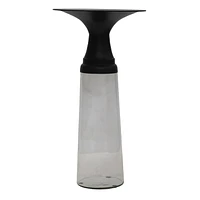 Moderne Verre Moulé et Métal Table d'Appoint - Clair et Noir