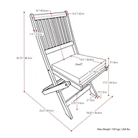Meuble de salle à manger pliante de hauteur bar Miramar de CorLiving d'extérieur en bois dur