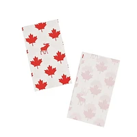 Façon de célébrer! Serviettes de table en papier orignal rouge et blanc, 20 ct
