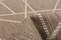 ECARPET Indoor Outdoor Area Rug for Patio, Deck, Living Room Sisal Abstract Collection