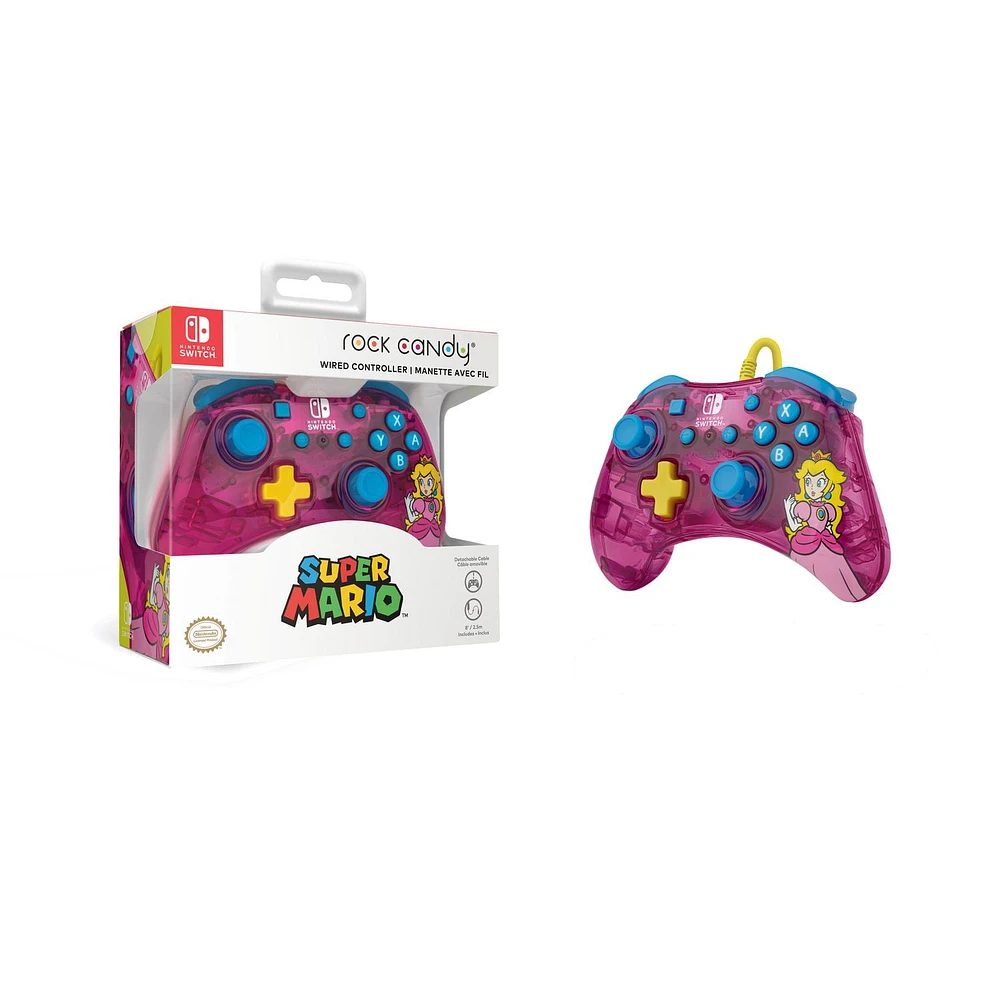 PDP Rock Candy™ Wired Controller: Bubblegum Peach - Nintendo Switch, PDP Rock Candy W CTRL: Peach