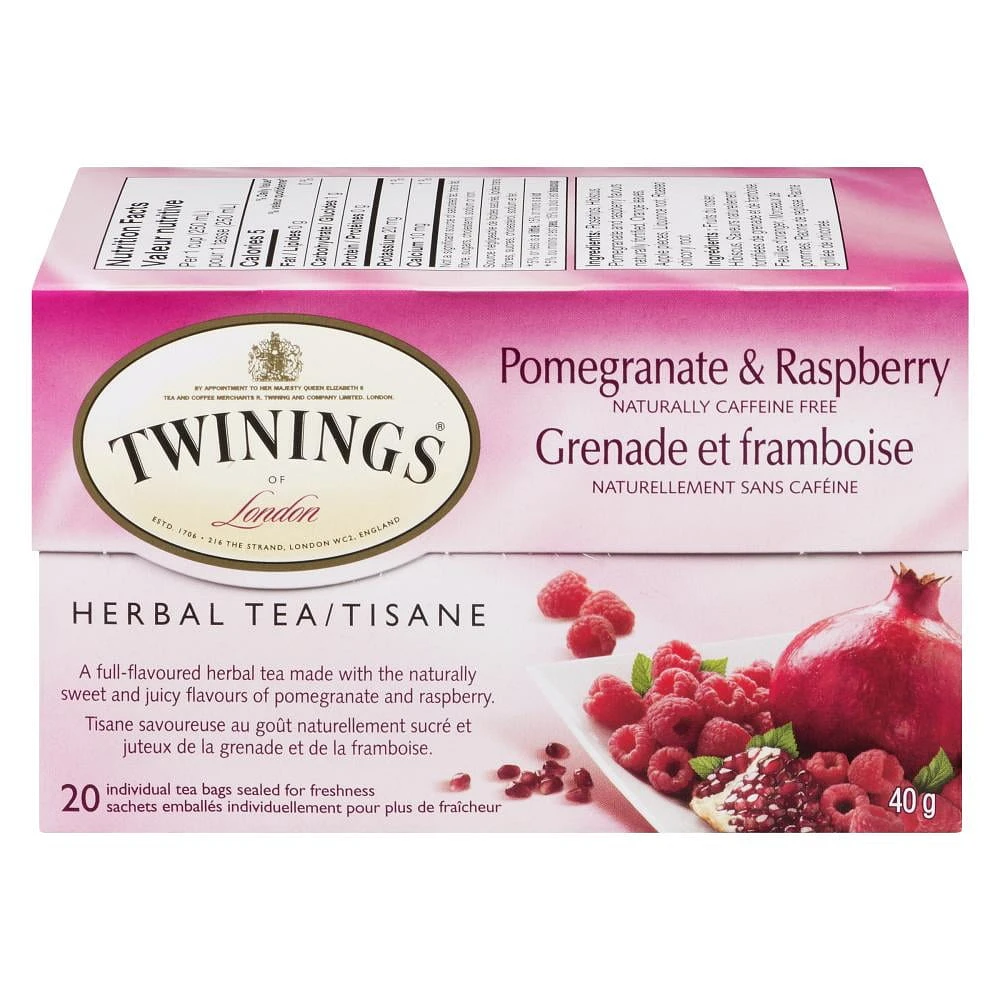 Twinings Pomegranate Raspberry Herbal Tea, Pack of 20 Tea Bags