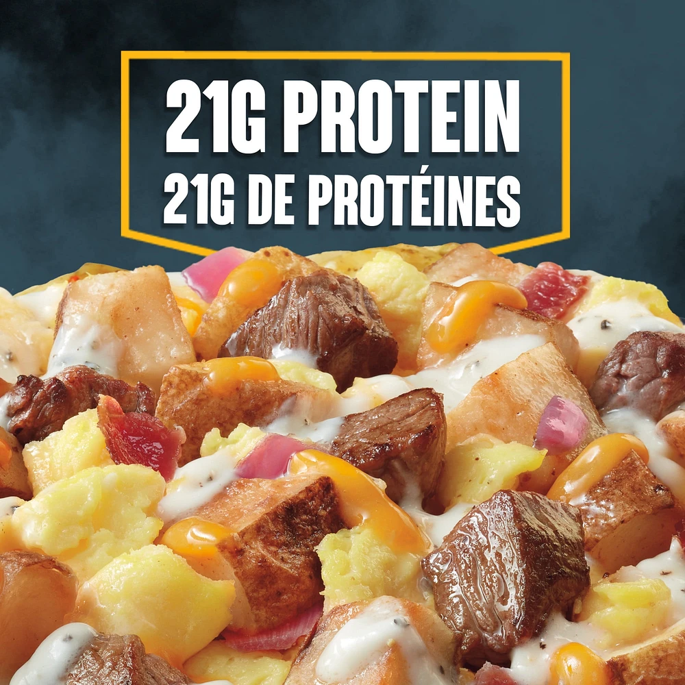 Déjeuner toute la journée CRAVE - Steak et œufs avec pommes de terre rôties 255 g