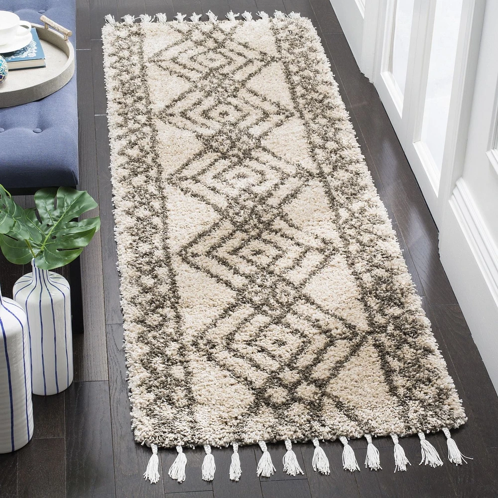 Safavieh Moroccan Fringe Erksine Tapis Géométrique Shag