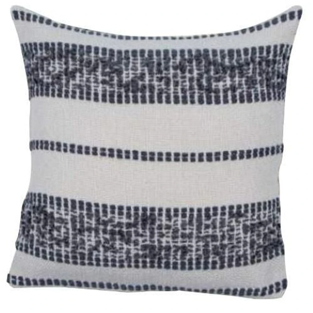Mineral striped cushion 18''x18'' - Blue grey