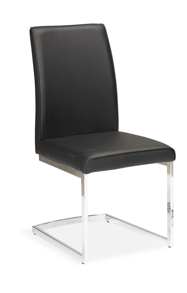 Topline Home Furnishings Chaise de salle à manger universelle noire