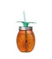 16oz glass sipper