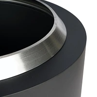 Muskoka 25" Black Steel/Stainless Steel Smokeless Wood Fire Pit with Lid, Poker & Protective Cover