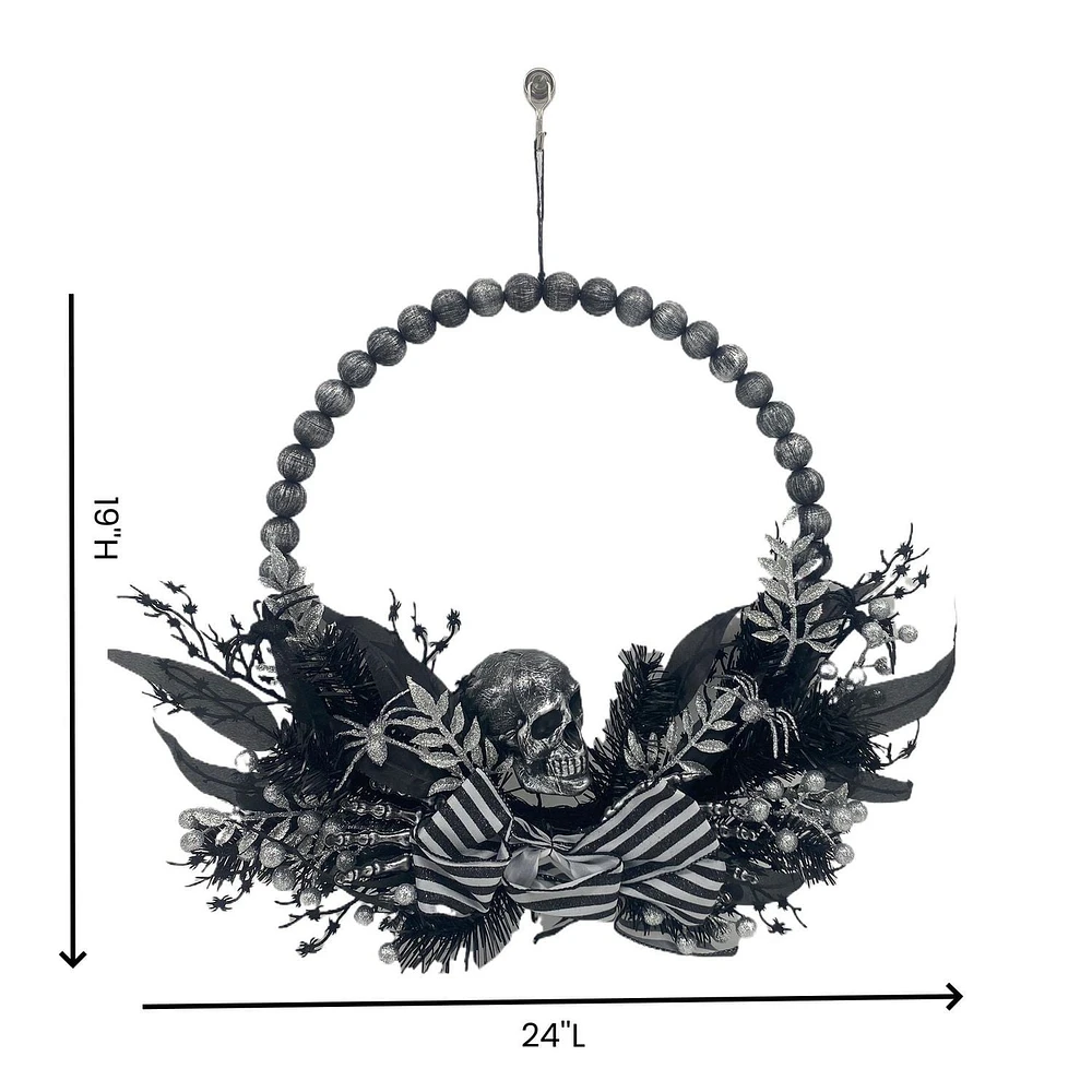 SLIVER SKULL WREATH