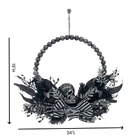 SLIVER SKULL WREATH
