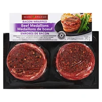 Marcangelo Bacon Wrapped Beef Medallions, 2 medallions, 340 g