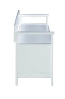 Niles White Storage Bench