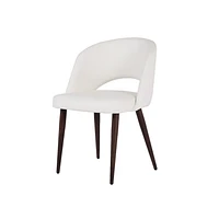 Chaise de salle à manger sans accoudoirs Take Me Home Executive – Style milieu de siècle avec revêtement en cuir PU de qualité supérieure et pieds en noyer robustes, parfaite pour les salles à manger