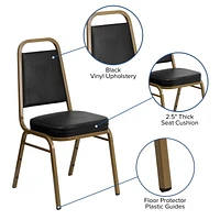 4 Pk. HERCULES Series Trapezoidal Back Stacking Banquet Chair in Vinyl