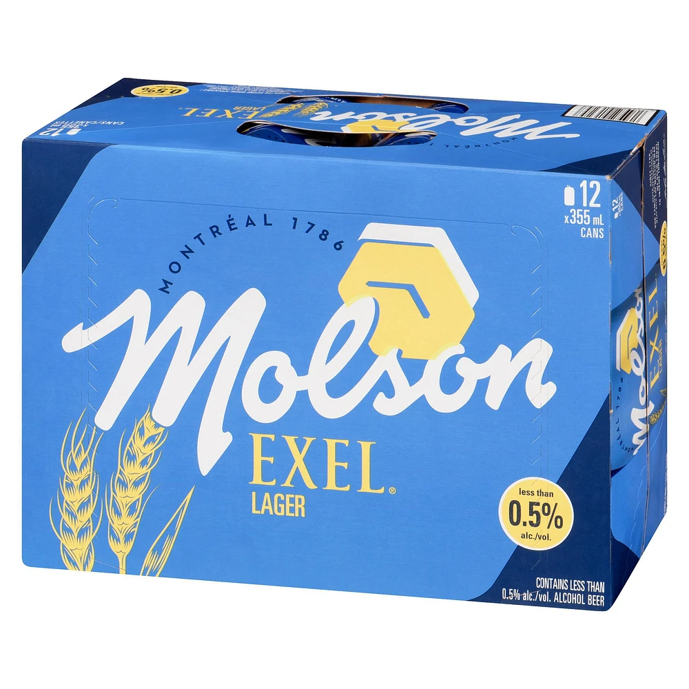 Molson Exel 0.5 % Non Alcohol Beer, Molson Exel Beer 12x355ml