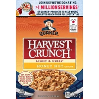 Quaker Céréales granola Croque Nature Légères et croustillantes Saveur Miel et noix 400g