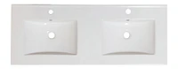 American Imaginations AI-32650 48 po WX 18.25 pouces Dessus en céramique de D dans la couleur blanche pour le robinet de 1 trou