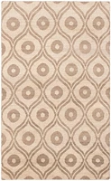 ECARPETGALLERY 4'11" x 8'1"  Moroccan Tangier Hand-knotted Area Rug for Living Room, Dining Room and Bedroom in Ivory