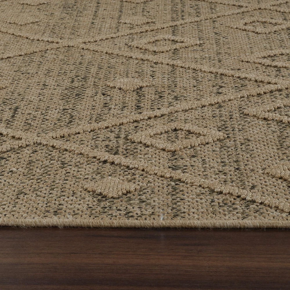 Tapis d'interieur exterieur abstrait Rug Branch Hogar, marron beige, bohème - Salon, chambre, salle a manger et cuisine