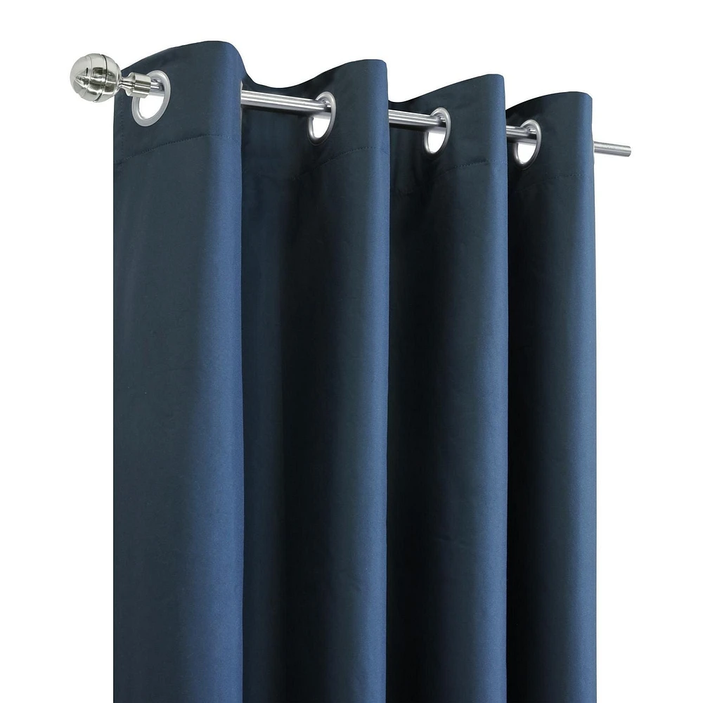 Loft Living Augustow Blackout Grommet Single Curtain Panel 52 x in Navy