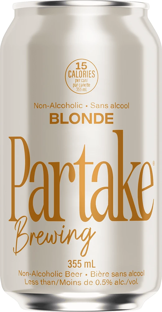 Partake - Blonde, 4 x 355 mL canettes Bière artisanale sans alcool